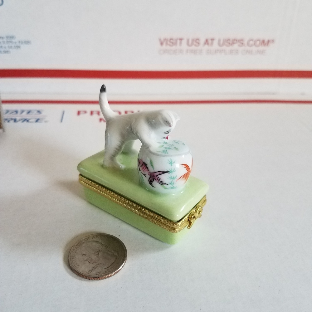 Cat Fish Bowl Jewelry Box